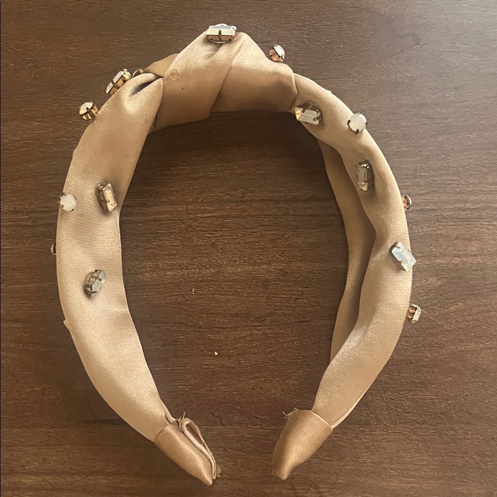 J. Crew Tan Embellished Headband
